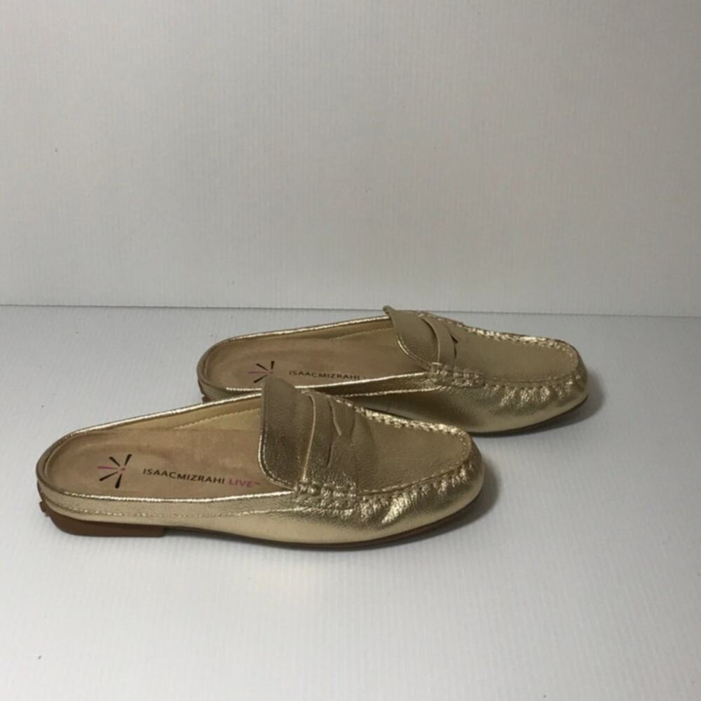 Isaac Mizrahi Live! Leather Round Toe Slip-on Loafers 5M